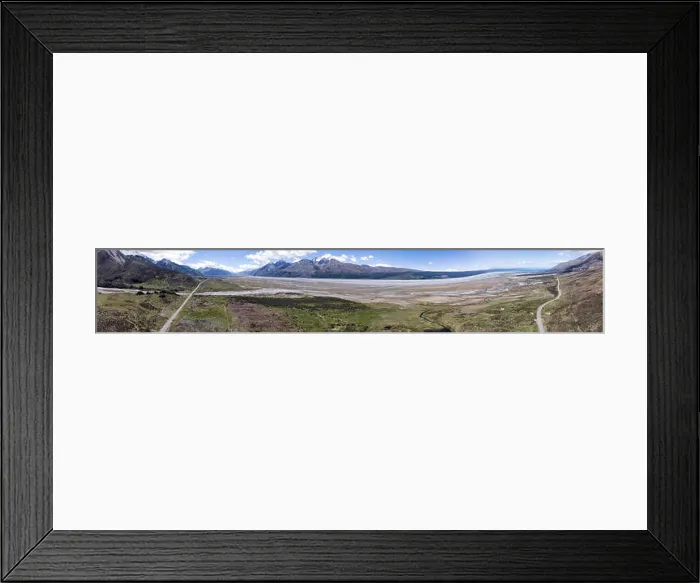 Framed Print : Mount Cook Road drone aereo view, New Zealand, South Island, NZ Framed Print : Mount Cook Road drone aereo view, New Zealand, South Island, NZ