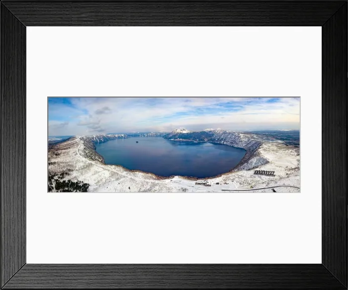 Framed Print : Mashu lake in hokkaido japan in winter Framed Print : Mashu lake in hokkaido japan in winter