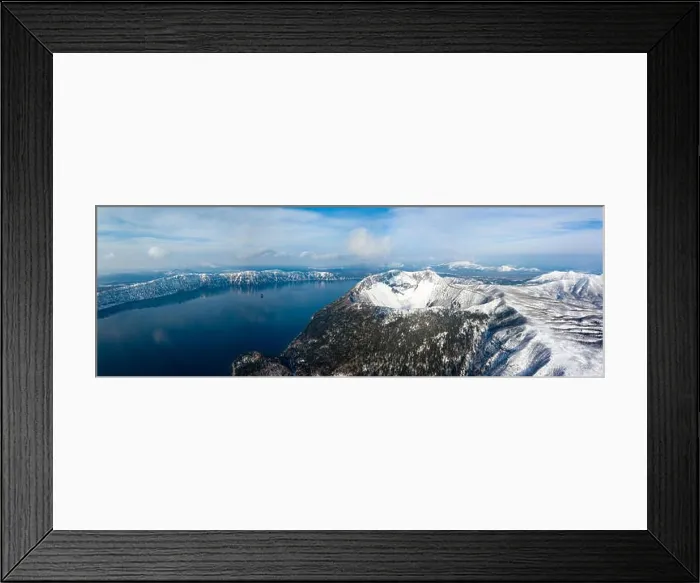 Framed Print : Mashu lake in hokkaido japan in winter Framed Print : Mashu lake in hokkaido japan in winter