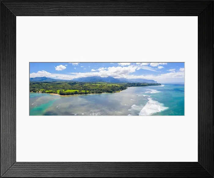 Framed Print : Kauai Hawaii Island Panoramic View Beach Valley Mountain Ocean Framed Print : Kauai Hawaii Island Panoramic View Beach Valley Mountain Ocean