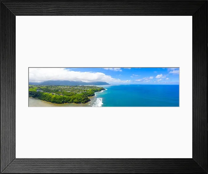 Framed Print : Princeville Kauai Hawaii Panorama Waterfront Framed Print : Princeville Kauai Hawaii Panorama Waterfront