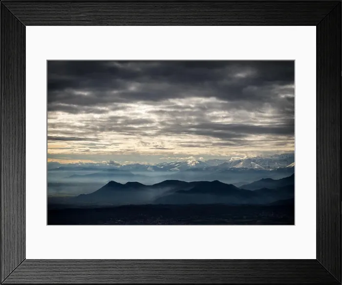 Framed Print : View of the Italian alps from the air Framed Print : View of the Italian alps from the air