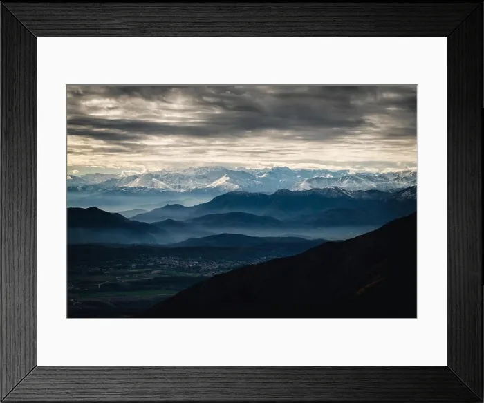 Framed Print : View of the Italian alps from the air Framed Print : View of the Italian alps from the air