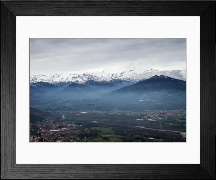Framed Print : View of the Italian alps from the air Framed Print : View of the Italian alps from the air