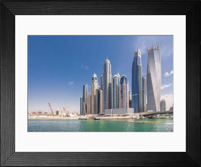 Framed Print : Panorama of modern skyscrapers in the center of luxury Dubai city, Dubai, United Arab Emirates Framed Print : Panorama of modern skyscrapers in the center of luxury Dubai city, Dubai, United Arab Emirates