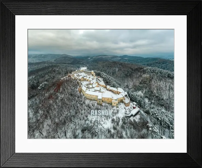Framed Print : Snow at Rasnov Fortress, Transylvania, Romania Framed Print : Snow at Rasnov Fortress, Transylvania, Romania