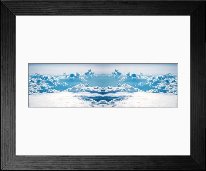 Framed Print : Magestic mountains range Alps seen from the high flying drone with beautiful stratocumulus clouds - wide panoramic shot Framed Print : Magestic mountains range Alps seen from the high flying drone with beautiful stratocumulus clouds - wide panoramic shot