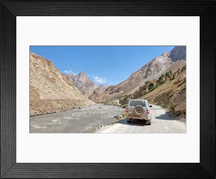 Framed Print : Driving the Wakhan Corridor along the Pamir Highway, taken in Tajikistan in August 2018 taken in hdr Framed Print : Driving the Wakhan Corridor along the Pamir Highway, taken in Tajikistan in August 2018 taken in hdr