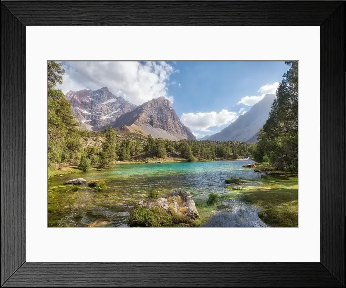 Framed Print : Alaudin Lake in the Fann Mountains, taken in Tajikistan in August 2018 taken in hdr Framed Print : Alaudin Lake in the Fann Mountains, taken in Tajikistan in August 2018 taken in hdr
