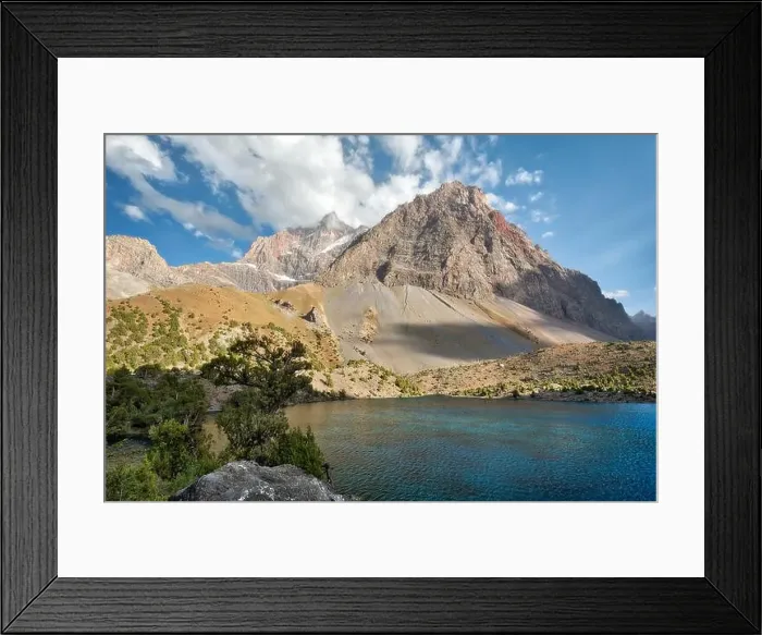 Framed Print : Alaudin Lake in the Fann Mountains, taken in Tajikistan in August 2018 taken in hdr Framed Print : Alaudin Lake in the Fann Mountains, taken in Tajikistan in August 2018 taken in hdr