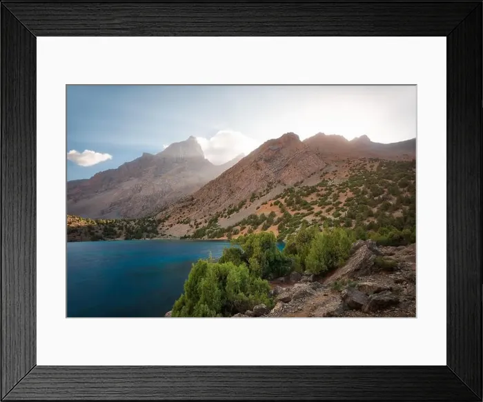 Framed Print : Alaudin Lake in the Fann Mountains, taken in Tajikistan in August 2018 taken in hdr Framed Print : Alaudin Lake in the Fann Mountains, taken in Tajikistan in August 2018 taken in hdr