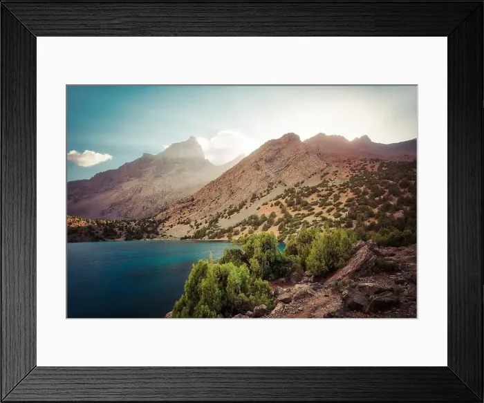 Framed Print : Alaudin Lake in the Fann Mountains, taken in Tajikistan in August 2018 taken in hdr Framed Print : Alaudin Lake in the Fann Mountains, taken in Tajikistan in August 2018 taken in hdr