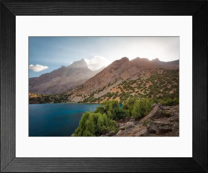 Framed Print : Alaudin Lake in the Fann Mountains, taken in Tajikistan in August 2018 taken in hdr Framed Print : Alaudin Lake in the Fann Mountains, taken in Tajikistan in August 2018 taken in hdr