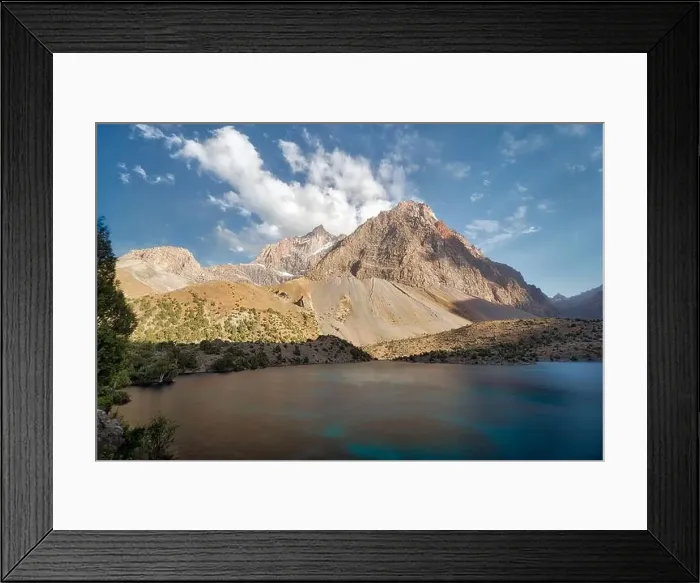 Framed Print : Alaudin Lake in the Fann Mountains, taken in Tajikistan in August 2018 taken in hdr Framed Print : Alaudin Lake in the Fann Mountains, taken in Tajikistan in August 2018 taken in hdr