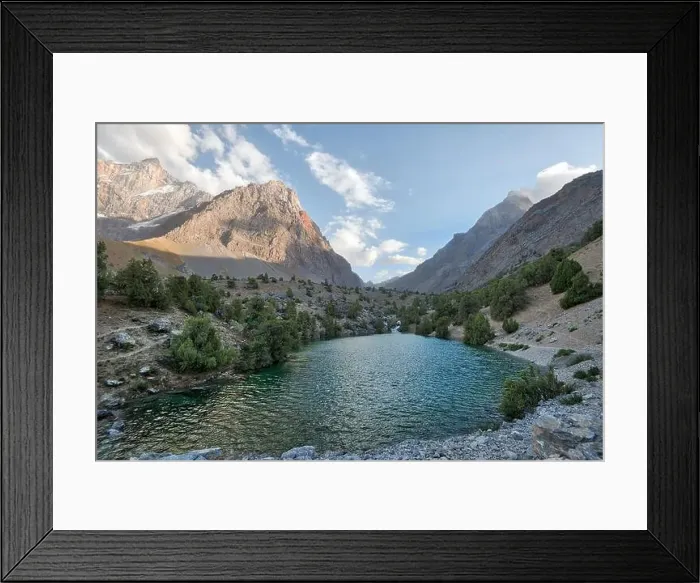 Framed Print : Alaudin Lake in the Fann Mountains, taken in Tajikistan in August 2018 taken in hdr Framed Print : Alaudin Lake in the Fann Mountains, taken in Tajikistan in August 2018 taken in hdr