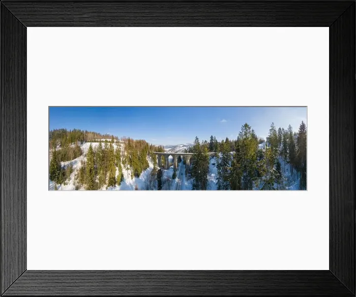 Framed Print : Panoramic view of the winter mountains Framed Print : Panoramic view of the winter mountains