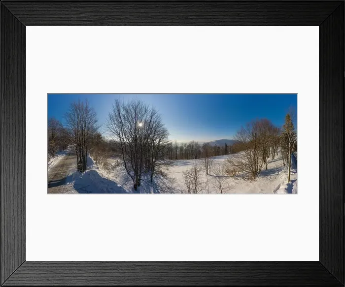Framed Print : Panoramic view of the winter mountains Framed Print : Panoramic view of the winter mountains