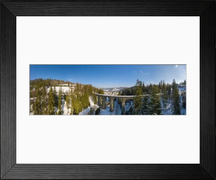 Framed Print : Panoramic view of the winter mountains Framed Print : Panoramic view of the winter mountains
