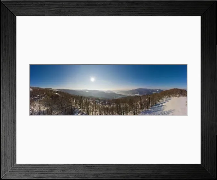 Framed Print : Panoramic view of the winter mountains Framed Print : Panoramic view of the winter mountains