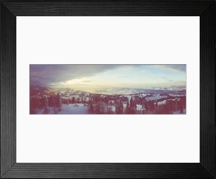 Framed Print : Panoramic view of the winter mountains Framed Print : Panoramic view of the winter mountains