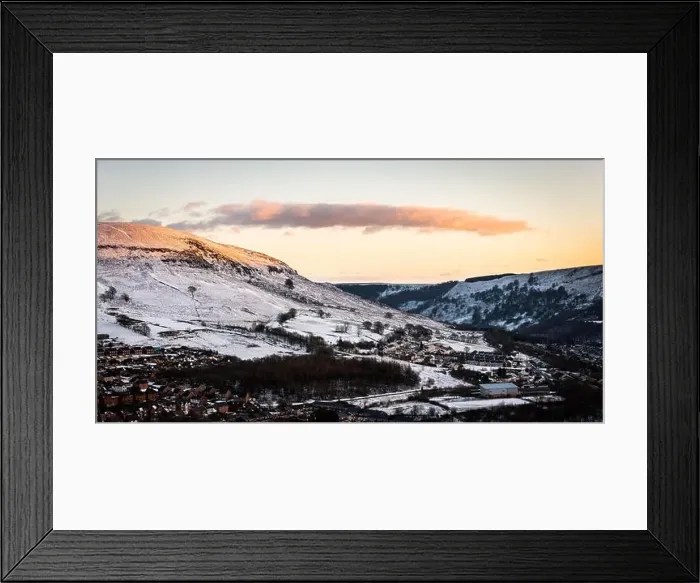 Framed Print : Aerial view of a small Welsh village called Nantyglo in South Wales with community Framed Print : Aerial view of a small Welsh village called Nantyglo in South Wales with community