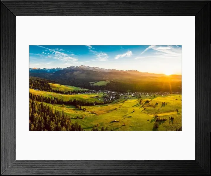 Framed Print : Epic sunset over Tatra mountains in Poland Framed Print : Epic sunset over Tatra mountains in Poland