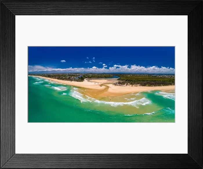 Framed Print : Aerial drone view of beach and Currimundi Lake, Caloundra, Sunshine Coast, Queensland, Australia Framed Print : Aerial drone view of beach and Currimundi Lake, Caloundra, Sunshine Coast, Queensland, Australia