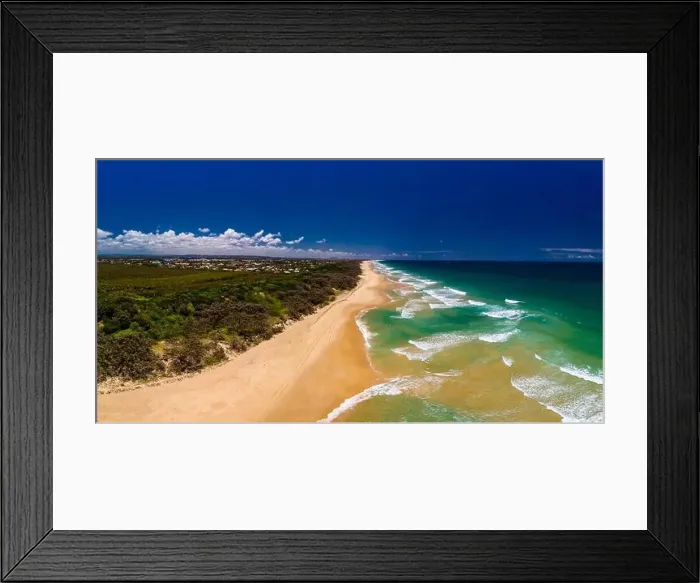 Framed Print : Aerial drone view of beach and Currimundi Lake, Caloundra, Sunshine Coast, Queensland, Australia Framed Print : Aerial drone view of beach and Currimundi Lake, Caloundra, Sunshine Coast, Queensland, Australia