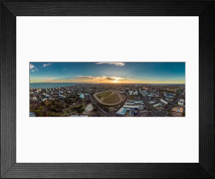 Framed Print : Aerial view of Suttons Beach area and jetty, Redcliffe, Queensland, Australia Framed Print : Aerial view of Suttons Beach area and jetty, Redcliffe, Queensland, Australia
