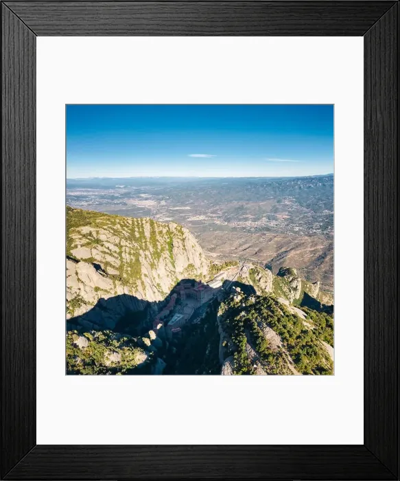 Framed Print : Aerial; panoramic view of famous mountain range Framed Print : Aerial; panoramic view of famous mountain range