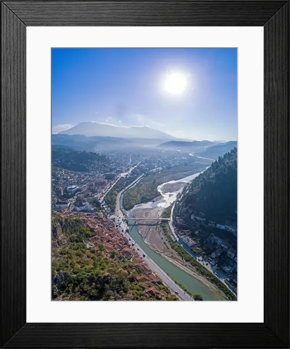 Framed Print : Old town, historic city.Tiny stone streets with white stone houses built in ottoman style Framed Print : Old town, historic city.Tiny stone streets with white stone houses built in ottoman style