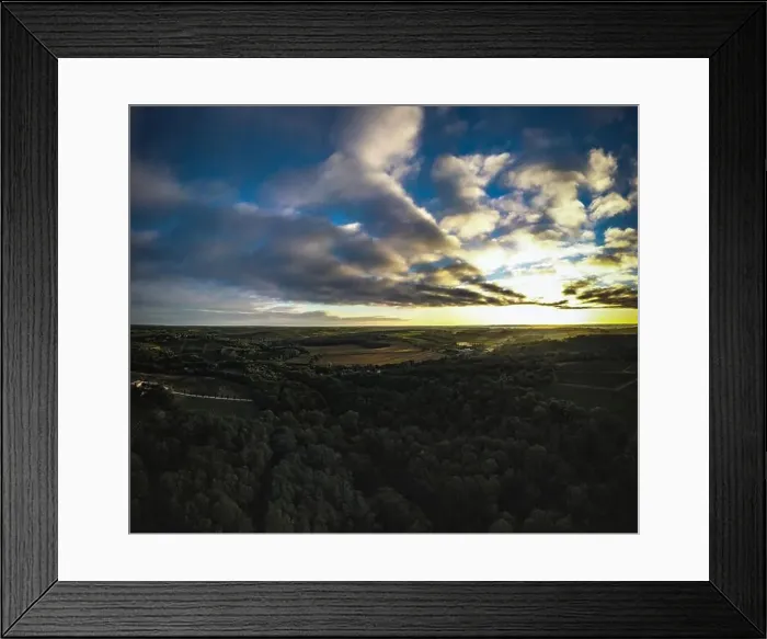 Framed Print : Aerial view Bordeaux Vineyard at sunrise, film by drone in summer, Entre deux mers, Capian Framed Print : Aerial view Bordeaux Vineyard at sunrise, film by drone in summer, Entre deux mers, Capian