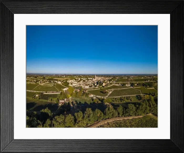 Framed Print : Aerial View Bordeaux vineyards, Saint-Emilion, Aquitaine area of the Gironde department, France, Europe Framed Print : Aerial View Bordeaux vineyards, Saint-Emilion, Aquitaine area of the Gironde department, France, Europe