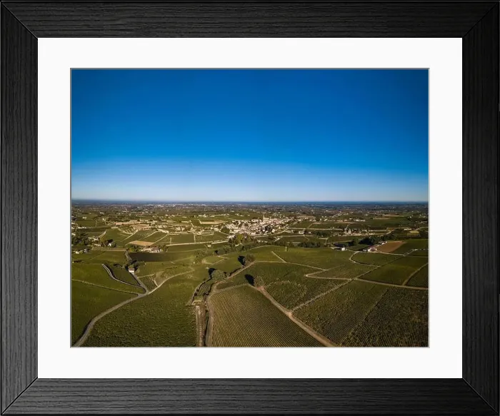 Framed Print : Aerial View Bordeaux vineyards, Saint-Emilion, Aquitaine area of the Gironde department, France, Europe Framed Print : Aerial View Bordeaux vineyards, Saint-Emilion, Aquitaine area of the Gironde department, France, Europe