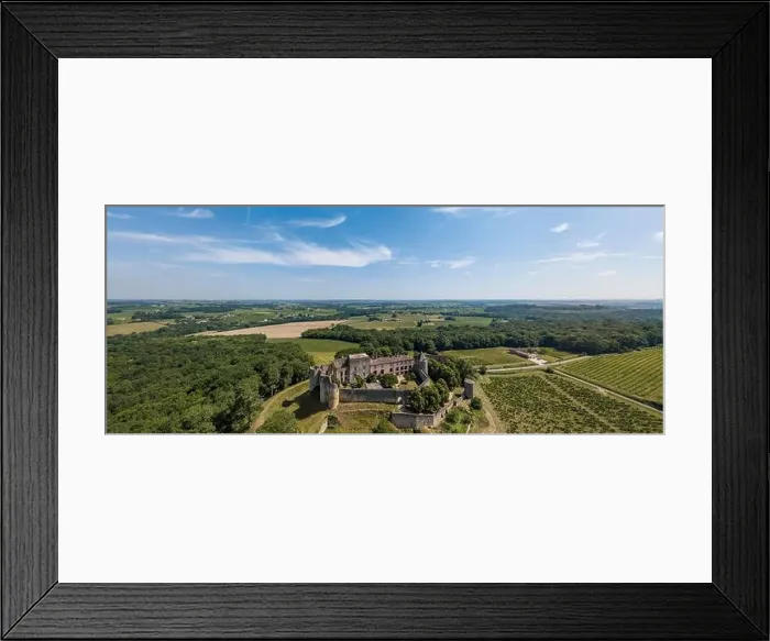 Framed Print : Aerial view Bordeaux Vineyard at sunrise, film by drone in summer, Entre deux mers Framed Print : Aerial view Bordeaux Vineyard at sunrise, film by drone in summer, Entre deux mers