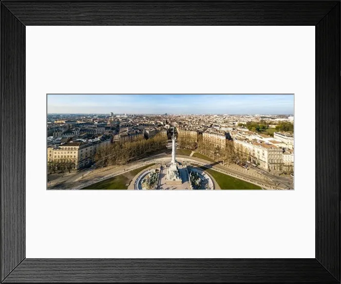 Framed Print : Aerial view Place des Quinconces, Bordeaux and the Garonne river, filmed by drone, France, Europe Framed Print : Aerial view Place des Quinconces, Bordeaux and the Garonne river, filmed by drone, France, Europe