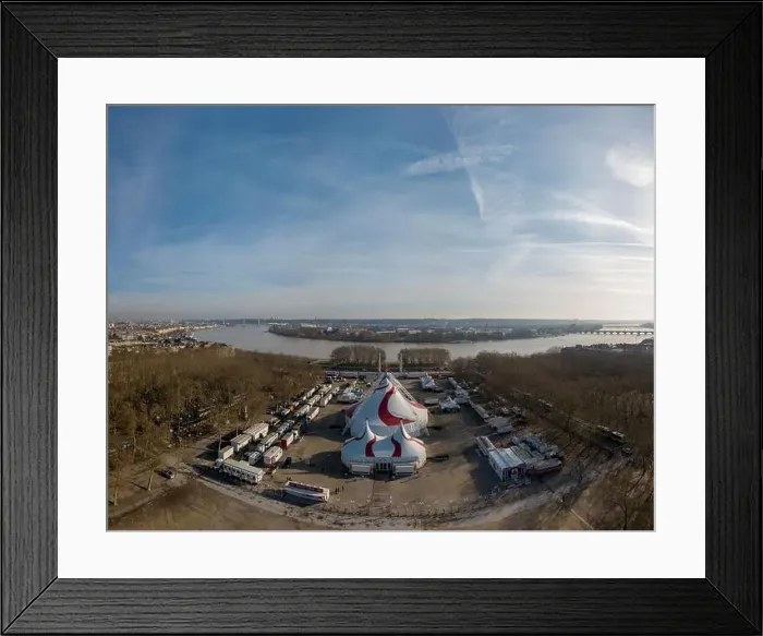 Framed Print : Aerial view Place des Quinconces, Bordeaux and the Garonne river, filmed by drone, France, Europe Framed Print : Aerial view Place des Quinconces, Bordeaux and the Garonne river, filmed by drone, France, Europe