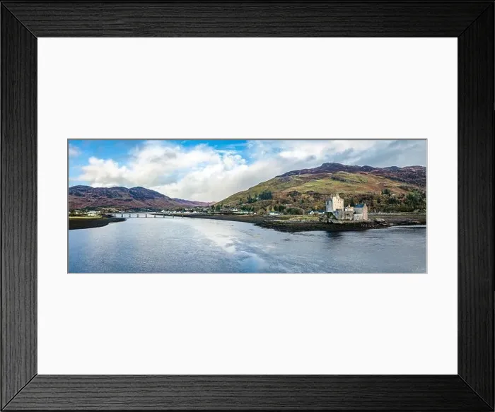 Framed Print : Aerial view of the historic Eilean Donan Castle by Dornie, Scotland Framed Print : Aerial view of the historic Eilean Donan Castle by Dornie, Scotland