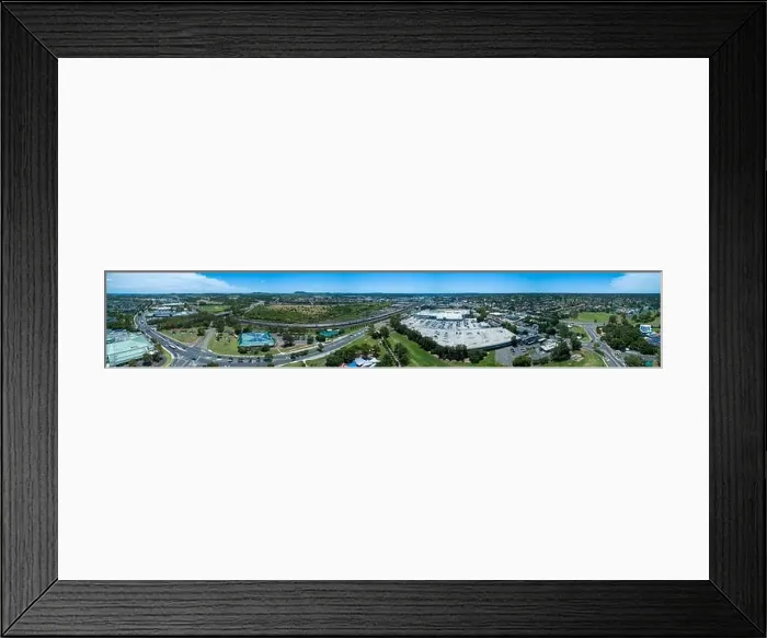 Framed Print : Wide aerial panorama of Campbelltown suburb of Sydney in New South Wales, Australia Framed Print : Wide aerial panorama of Campbelltown suburb of Sydney in New South Wales, Australia