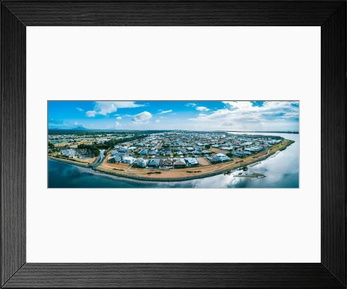 Framed Print : Aerial panorama of Harrington, New South Wales, Australia Framed Print : Aerial panorama of Harrington, New South Wales, Australia