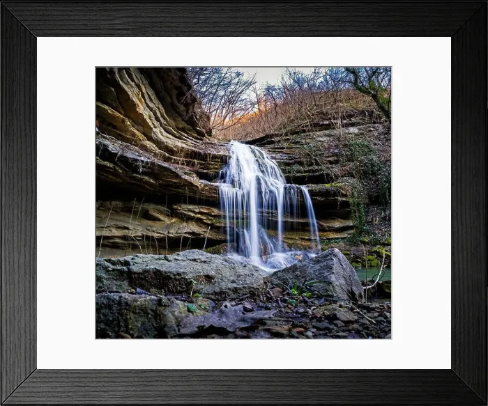 Framed Print : A golden waterfall near the village of Ivancha Framed Print : A golden waterfall near the village of Ivancha