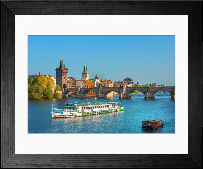 Framed Print : Scenic view on Vltava river and historical center of Prague, buildings and landmarks of old town, Prague, Czech Republic Framed Print : Scenic view on Vltava river and historical center of Prague, buildings and landmarks of old town, Prague, Czech Republic