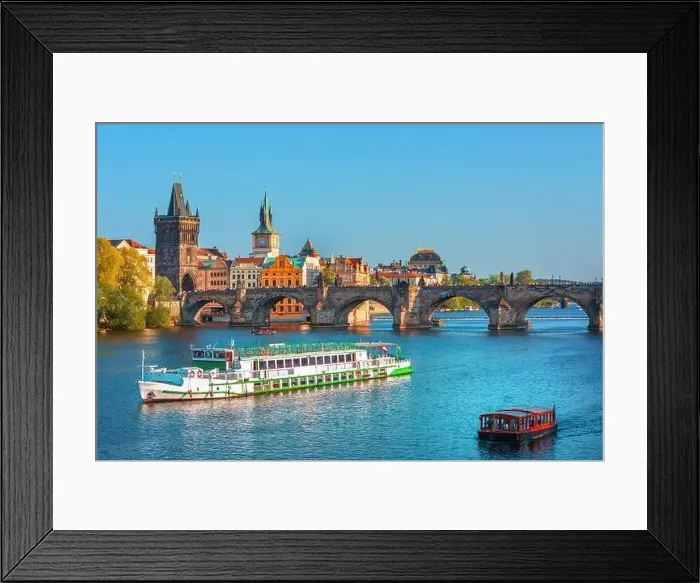 Framed Print : Scenic view on Vltava river and historical center of Prague, buildings and landmarks of old town, Prague, Czech Republic Framed Print : Scenic view on Vltava river and historical center of Prague, buildings and landmarks of old town, Prague, Czech Republic