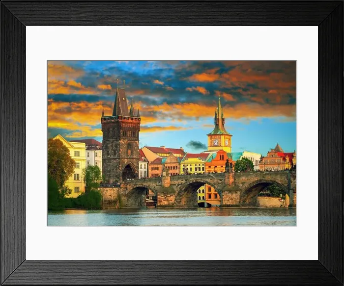 Framed Print : Scenic view on Vltava river and historical center of Prague, buildings and landmarks of old town, Prague, Czech Republic Framed Print : Scenic view on Vltava river and historical center of Prague, buildings and landmarks of old town, Prague, Czech Republic