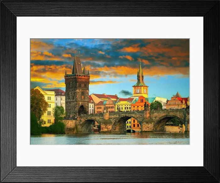 Framed Print : Scenic view on Vltava river and historical center of Prague, buildings and landmarks of old town, Prague, Czech Republic Framed Print : Scenic view on Vltava river and historical center of Prague, buildings and landmarks of old town, Prague, Czech Republic