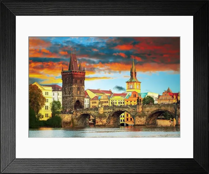 Framed Print : Scenic view on Vltava river and historical center of Prague, buildings and landmarks of old town, Prague, Czech Republic Framed Print : Scenic view on Vltava river and historical center of Prague, buildings and landmarks of old town, Prague, Czech Republic
