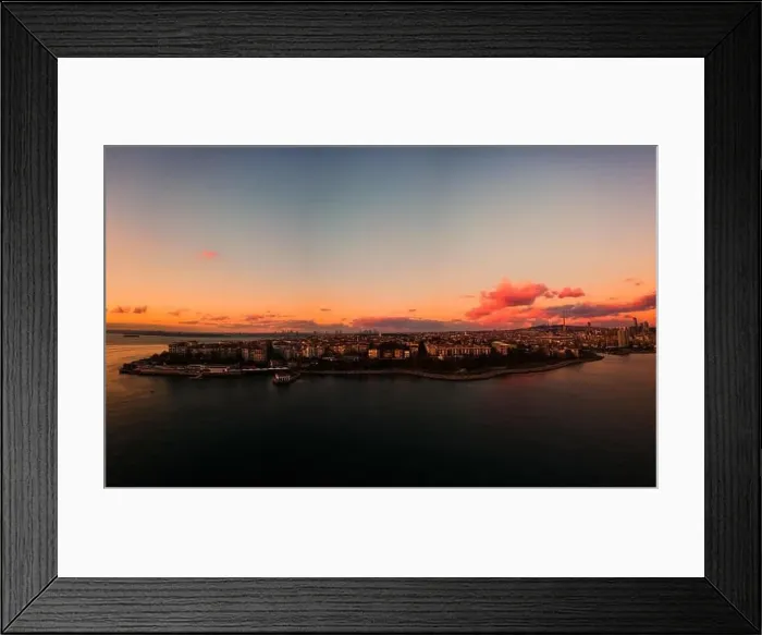 Framed Print : Panoramic View of Kadikoy District in Istanbul. Peninsula view. Sunset time Framed Print : Panoramic View of Kadikoy District in Istanbul. Peninsula view. Sunset time