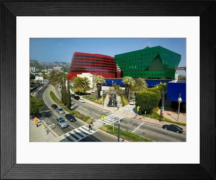 Framed Print : View of Pacific Design Center and Hollywood Hills from West Hollywood Public Library Framed Print : View of Pacific Design Center and Hollywood Hills from West Hollywood Public Library