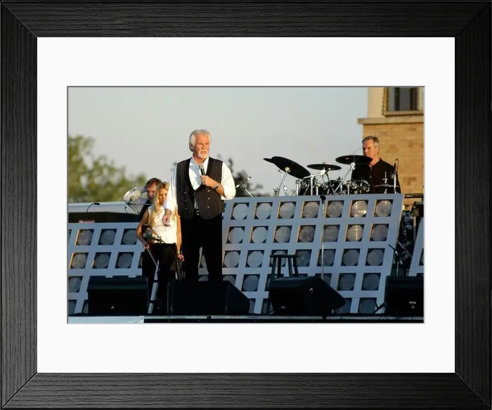 Framed Print : Kenny Rogers sings at a outdoor concert in Port Huron Michigan Framed Print : Kenny Rogers sings at a outdoor concert in Port Huron Michigan