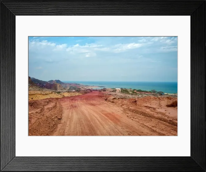 Framed Print : Hormuz Island in the Hormuz straight, south Iran taken in January 2019 taken in hdr